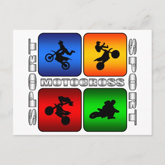 壮観なモトクロス ポストカード (正面)