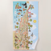 壮観な南カリフォルニアビーチ毛布 ビーチタオル (正面)