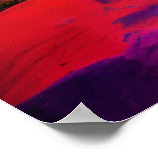 壮観な海夕日 ポスター (角)