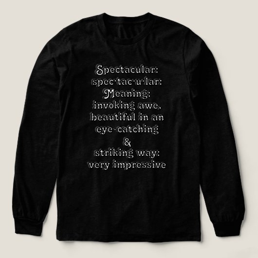 壮観な: 定義 スペクタキュラー トライブレンドTシャツ (デザイン正面)