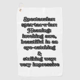 壮観:定義仕様・tac・u・lar ゴルフタオル