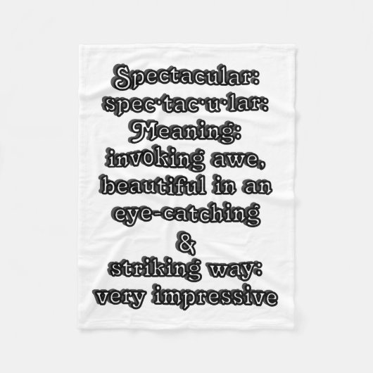 壮観：定義仕様・tac・u・lar フリースブランケット (正面)