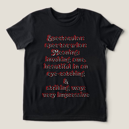 壮観: 定義 スペクタキュラー トライブレンドTシャツ (デザイン正面)