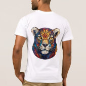 壮麗なるヒョウの顔 Tシャツ (裏面)