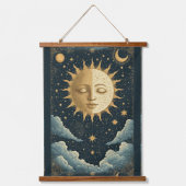 壮麗なる太陽 天体スター 神秘的な芸術 スピリチュアル 吊り下げ型タペストリー (正面)