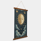壮麗なる太陽 天体スター 神秘的な芸術 スピリチュアル 吊り下げ型タペストリー (傾斜あり)