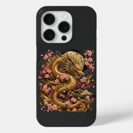 壮麗なる黄金のドラゴン ファンタジー iPhone 15 Pro カバー