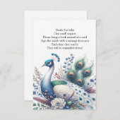 壮麗なクジャク エンクロージャーカード (正面/裏面)