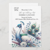 壮麗なクジャク 招待状 (正面/裏面)