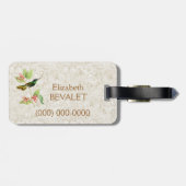 壮麗なハチドリの荷物のラベル ラゲッジタグ (裏面横)