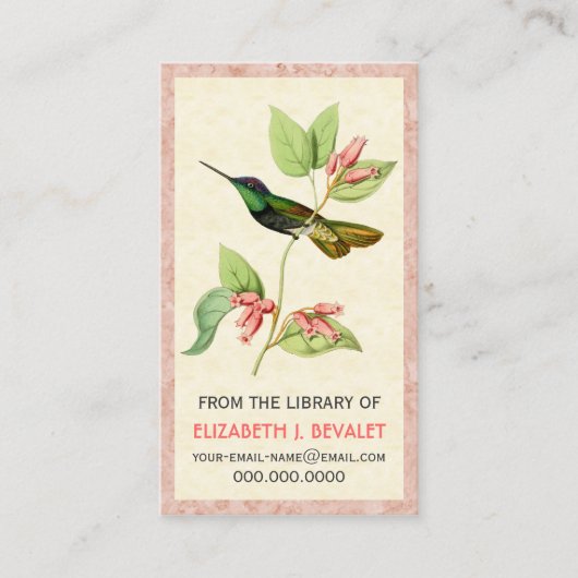 壮麗なハチドリパーソナライズな媒体カード 名刺 (正面)