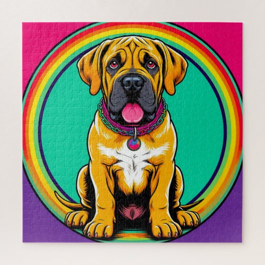 壮麗なビジュアルの犬の肖像画 ジグソーパズル (縦)