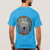 壮麗なホッキョクグマのステンドグラスアート Tシャツ (裏面)
