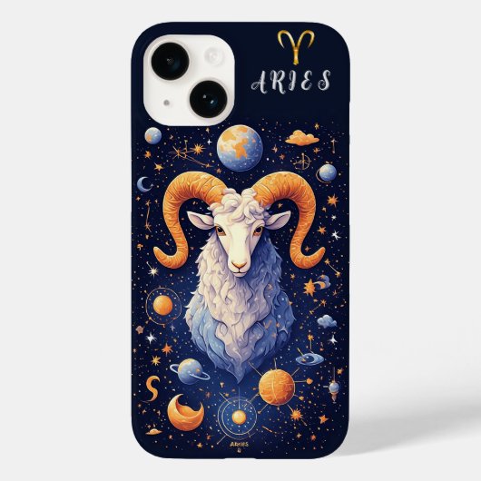 壮麗なラマが天体に囲まれる Case-Mate iPhoneケース (裏面)
