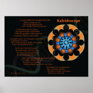 壮麗な万華鏡のように千変万化するパターン ポスター