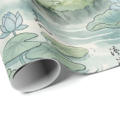 壮麗な亀の塔の水墨画 ラッピングペーパー (ロールコーナー)
