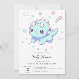 壮麗な夢見る恐竜のベビーシャワー 招待状