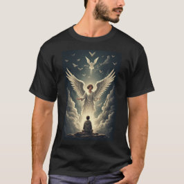壮麗な天界の天使 メンズTシャツ Tシャツ