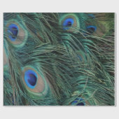 壮麗な孔雀の羽 ラッピングペーパー (フラット)