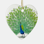 壮麗な孔雀の芸術 セラミックオーナメント (右)