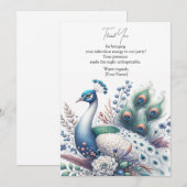 壮麗な孔雀 サンキューカード (正面/裏面)