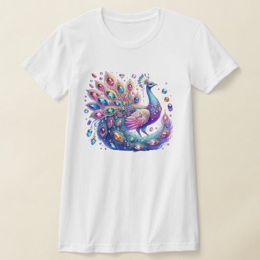 壮麗な孔雀 Tシャツ (レイダウン)