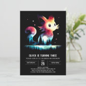 壮麗な小さな猫の誕生日を美しく 招待状 (スタンド正面)