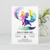 壮麗な森の狐 デジタルガールバースデー 招待状 (スタンド正面)