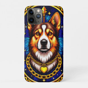 壮麗な犬の肖像 💎 きらめくモザイク犬 iPhone 11 PROケース