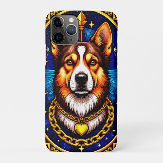 壮麗な犬の肖像 💎 きらめくモザイク犬 Case-Mate iPhoneケース (裏)