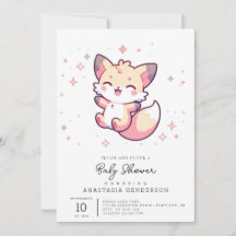 壮麗な狐のベビーシャワー