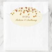 壮麗な秋のステッカー 楕円形シール (バッグ)