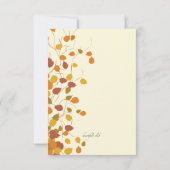 壮麗な秋の写真のサンキューカード サンキューカード (裏面)