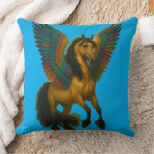 壮麗な翼を持つ馬 クッション (ブランケット)