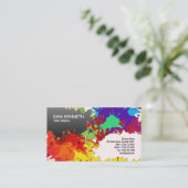 壮麗な色のしぶきの近代美術の名刺 名刺 (スタンド正面)