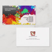 壮麗な色のしぶきの近代美術の名刺 名刺 (正面/裏面)