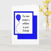 壮麗な誕生日ブルーバルーンおめでとう カード (黄色い花)