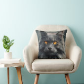 壮麗な長毛種の猫の肖像画デザイン クッション (椅子)