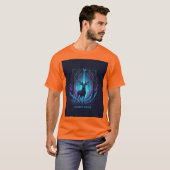 壮麗な鹿のグローTシャツ Tシャツ (正面フル)