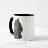 壮麗な黒い種牡馬 マグカップ (正面左)