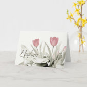 壮麗誕生日記念日チューリップ カード (黄色い花)