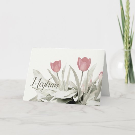 壮麗誕生日記念日チューリップ カード (正面)