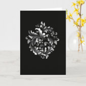 壮麗（黒） カード (黄色い花)