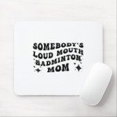 声おもしろいの大きい口バドミントン母ママD マウスパッド (マウス)
