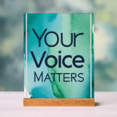 声が大事 アクリルサイン (ニュートラル)