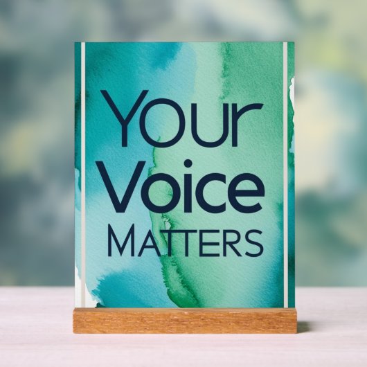 声が大事 アクリルサイン (ニュートラル)