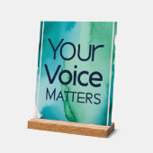 声が大事 アクリルサイン (傾斜)