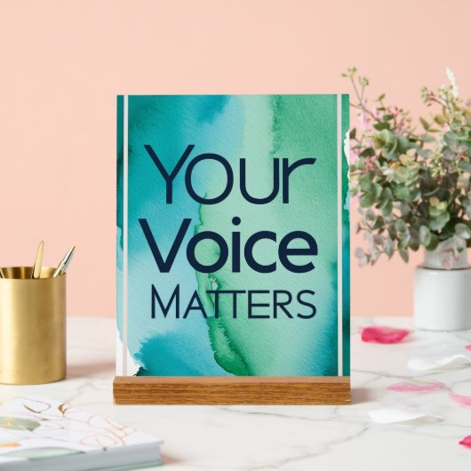 声が大事 アクリルサイン (ウェディング)