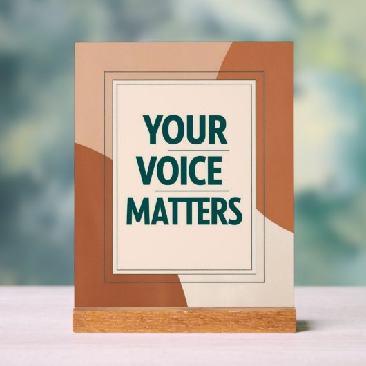 声が大事 アクリルサイン (ニュートラル)