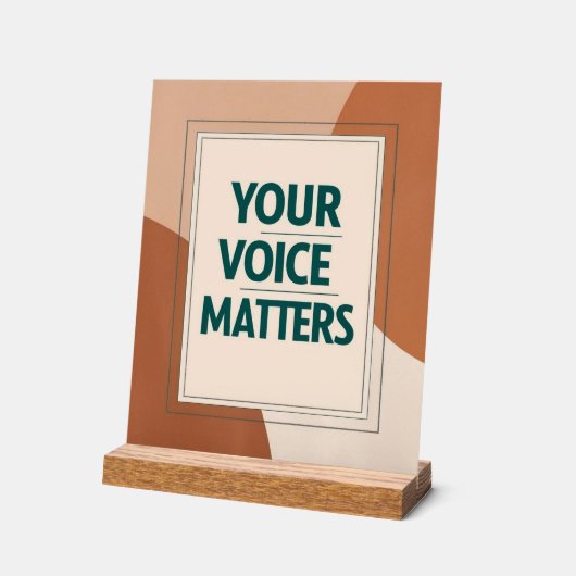 声が大事 アクリルサイン (傾斜)